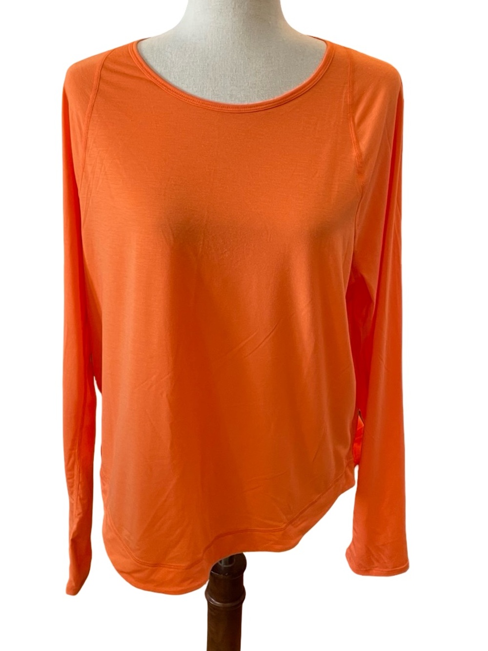 SWEATY BETTY ORANGE LONG SLEEVE WORKOUT TOP
